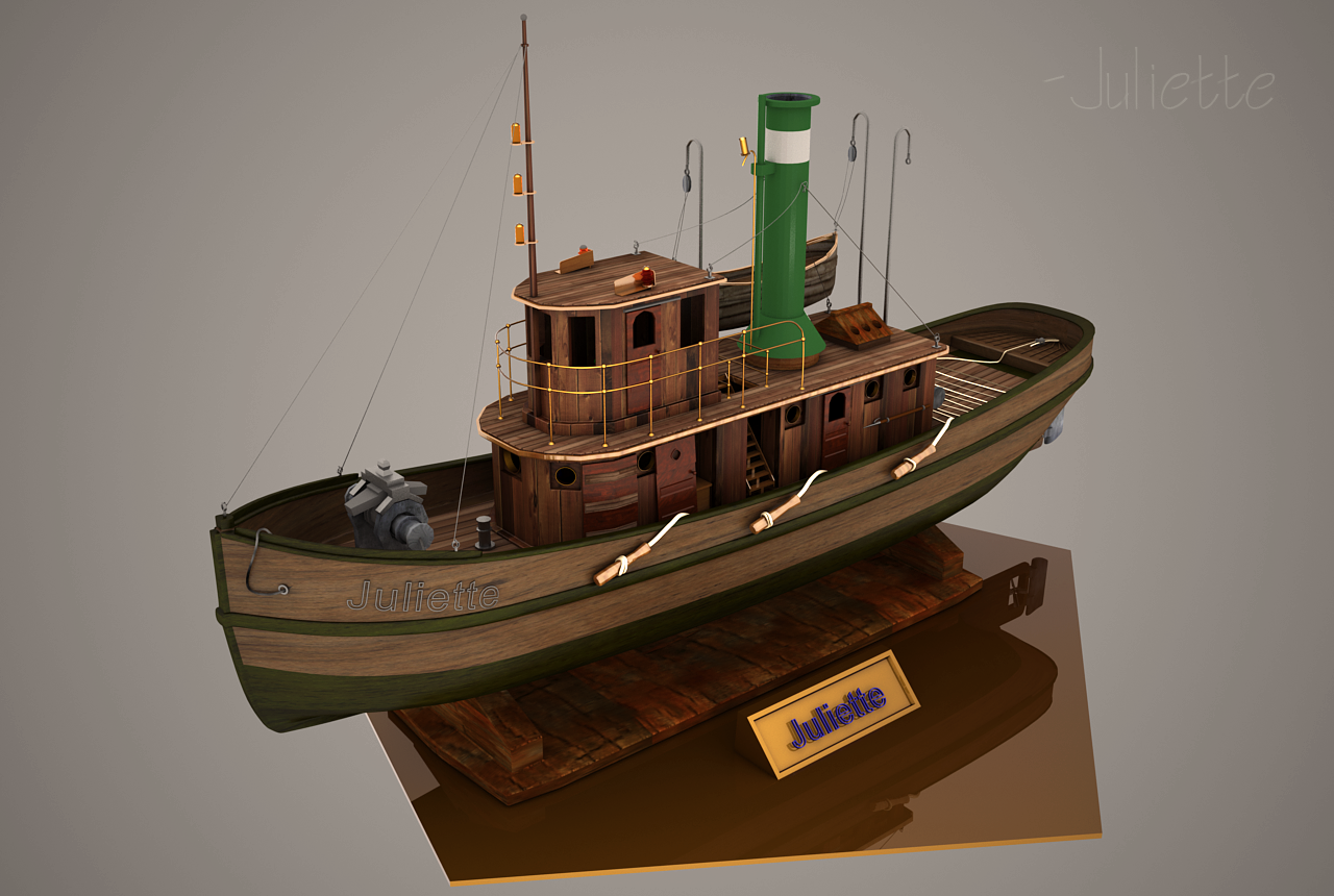 1914 Steam Tug in 3D