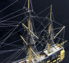High view of aft rigging