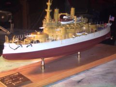 USS OREGON 1898 Scratched built 1/384 scale made from paper