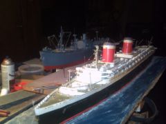 SS UNITED STATES scratch built from paper scale 1/200
