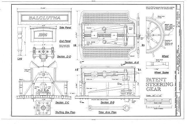 57. Patent Steering Gear - Ship BALCLUTHA, 2905 Hyde Street Pier, San Francisco, San Francisco County, CA