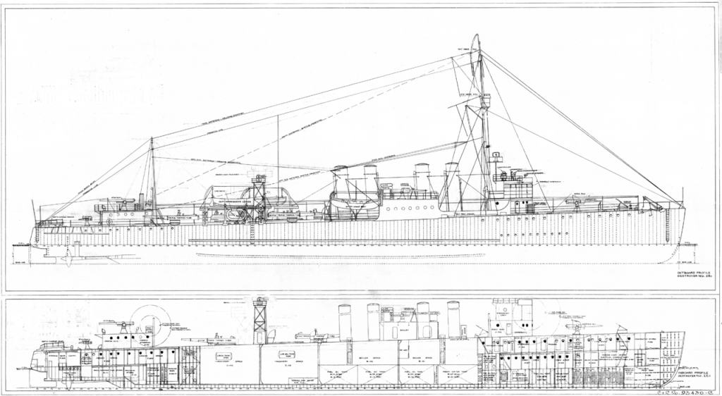 Clemson-class destroyer inboard and ouboard profiles 1920s.png