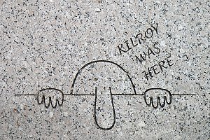 Image result for kilroy was here drawing