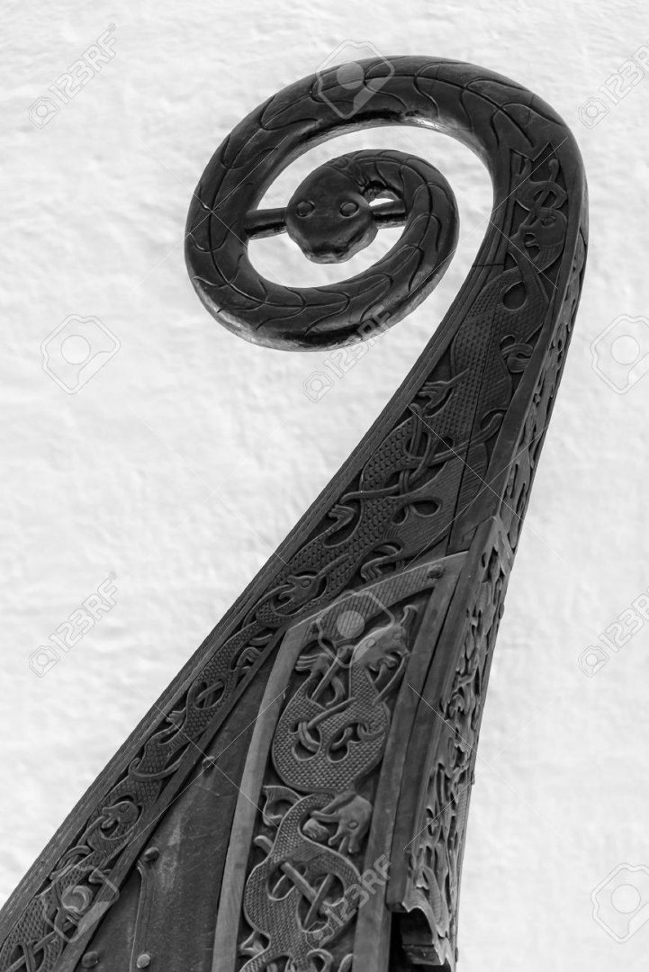 Oseberg Ship Bow Decorations. Oseberg Is A Well-preserved Viking ...