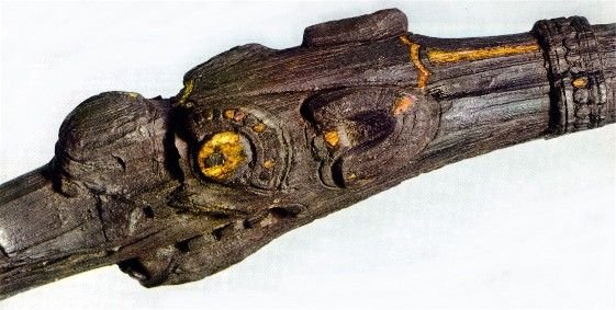 Dragon Headed Steering oar attachment from the Gokstad Viking Ship 9th Century CE. Gokstad, Norway