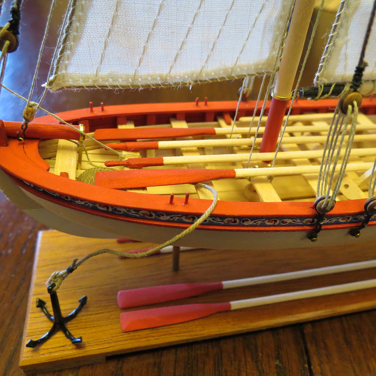 Model shipways 18th century Longboat with sails by greatgalleons ...