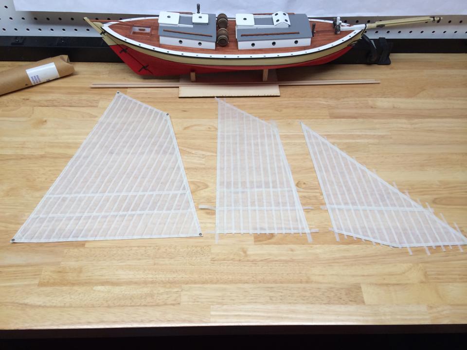 model yacht sail making materials