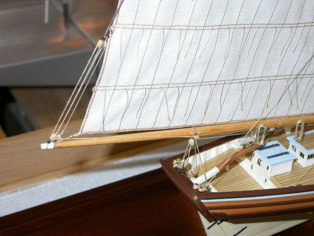 model yacht sail making