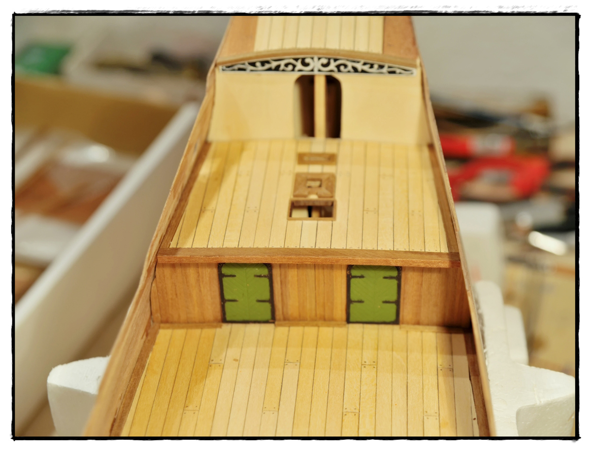 The decks are done so far - still have to plank the forecastle and the rest...