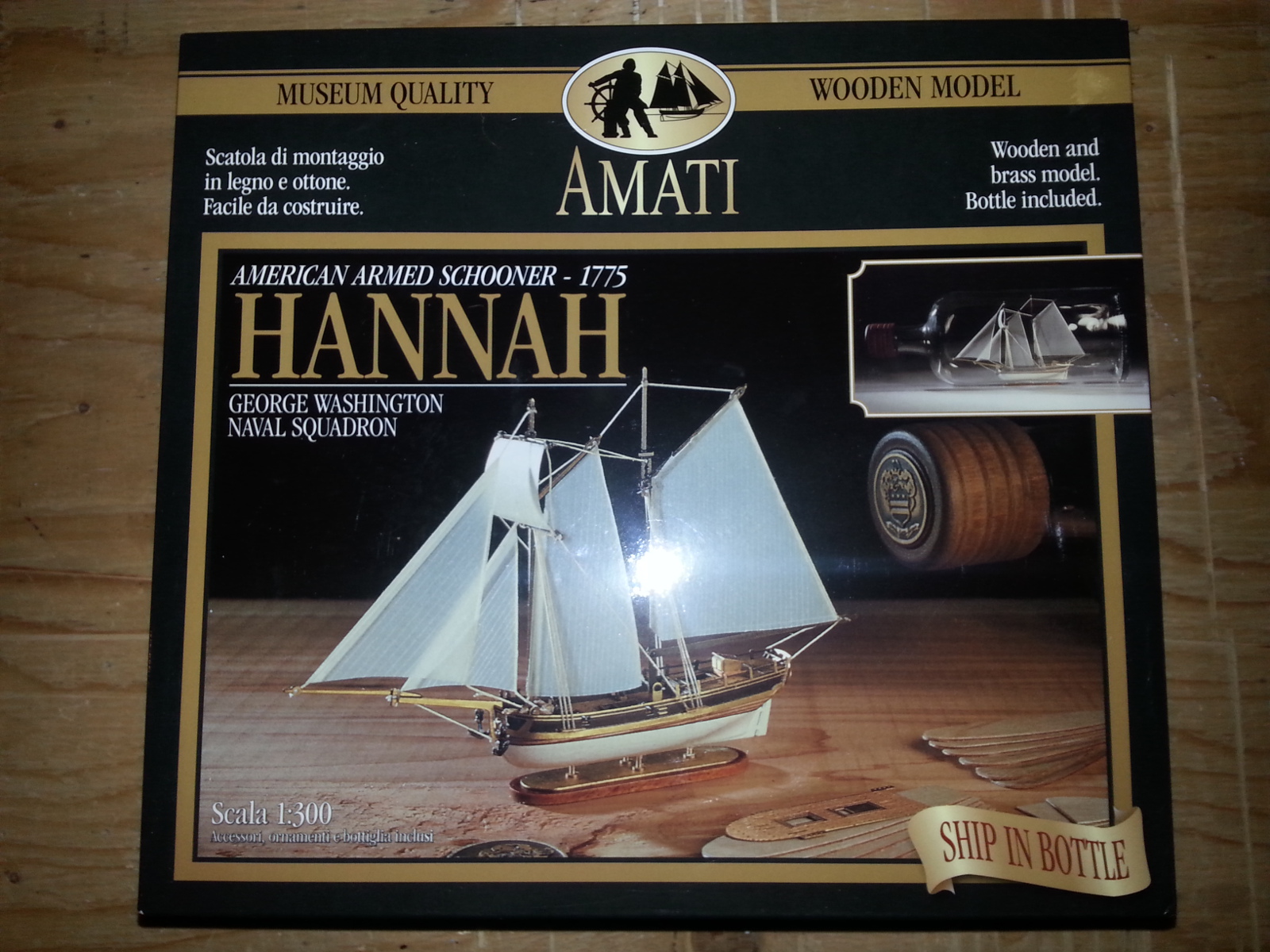Amati Ship in A Bottle Wood Model Kit Hannah