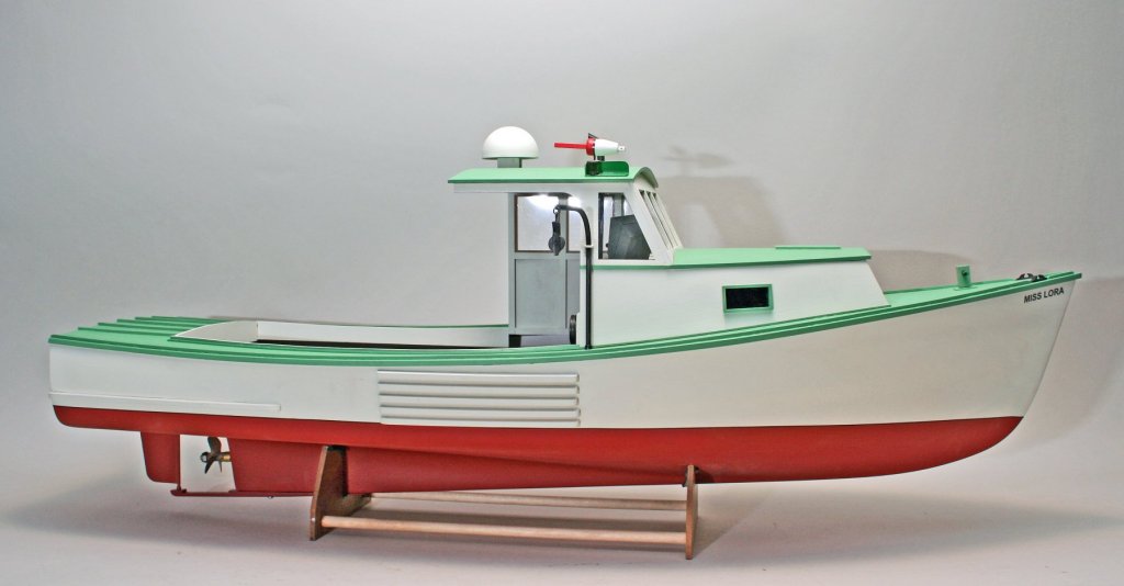 Wooden Maine Lobster Boat Toy 