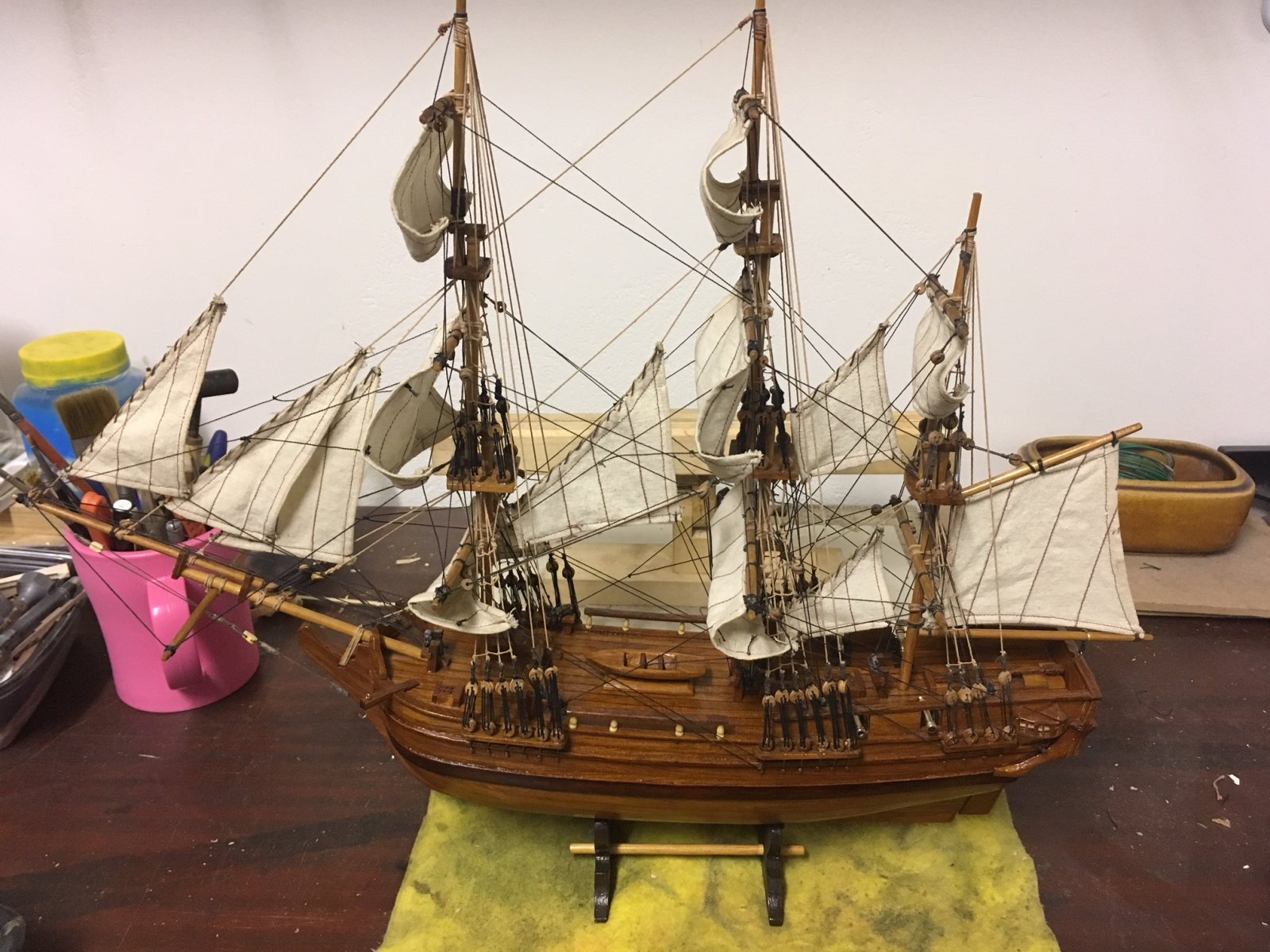 Model ship from Mauritius - rebuild