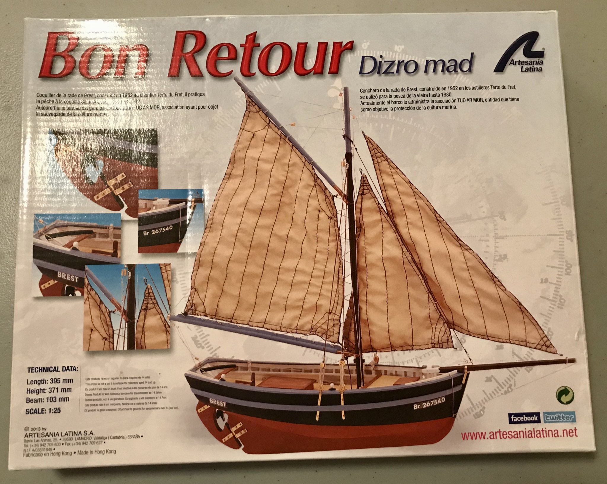 Bon Retour by HakeZou - FINISHED - Artesania Latina - 1/25 scale - First ship build - - Kit build logs for subjects built from 1901 - Present Day - Model Ship World™