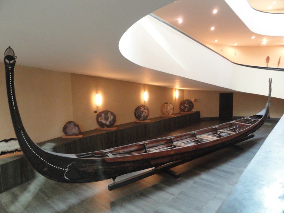 Collection of traditional boats from the Vatican museum