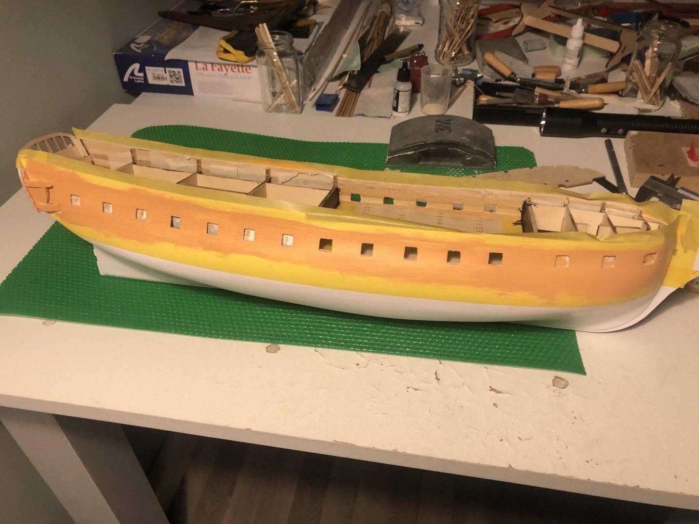 Paints Set for Model Ship French Navy Hermione La Fayette