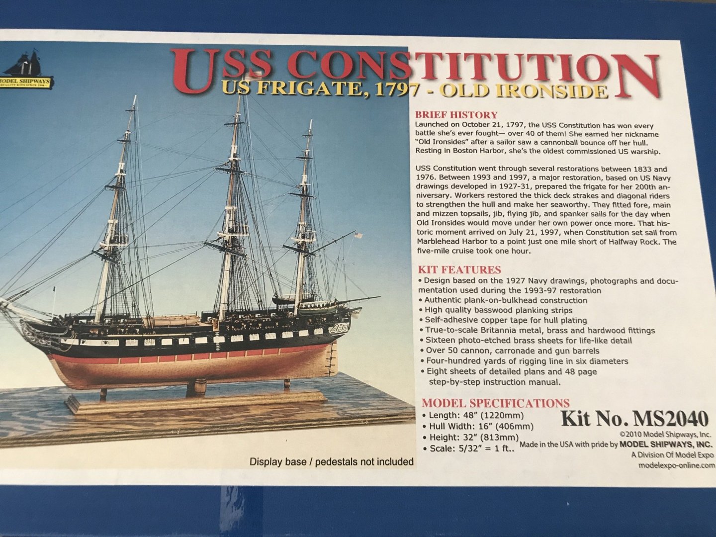 uss constitution model plans
