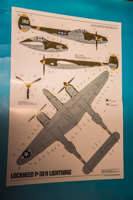 Eduard Brassin P-38F/G Nose Gun Bay 1:48 Scale % - Detail and Scale tail &  Scale