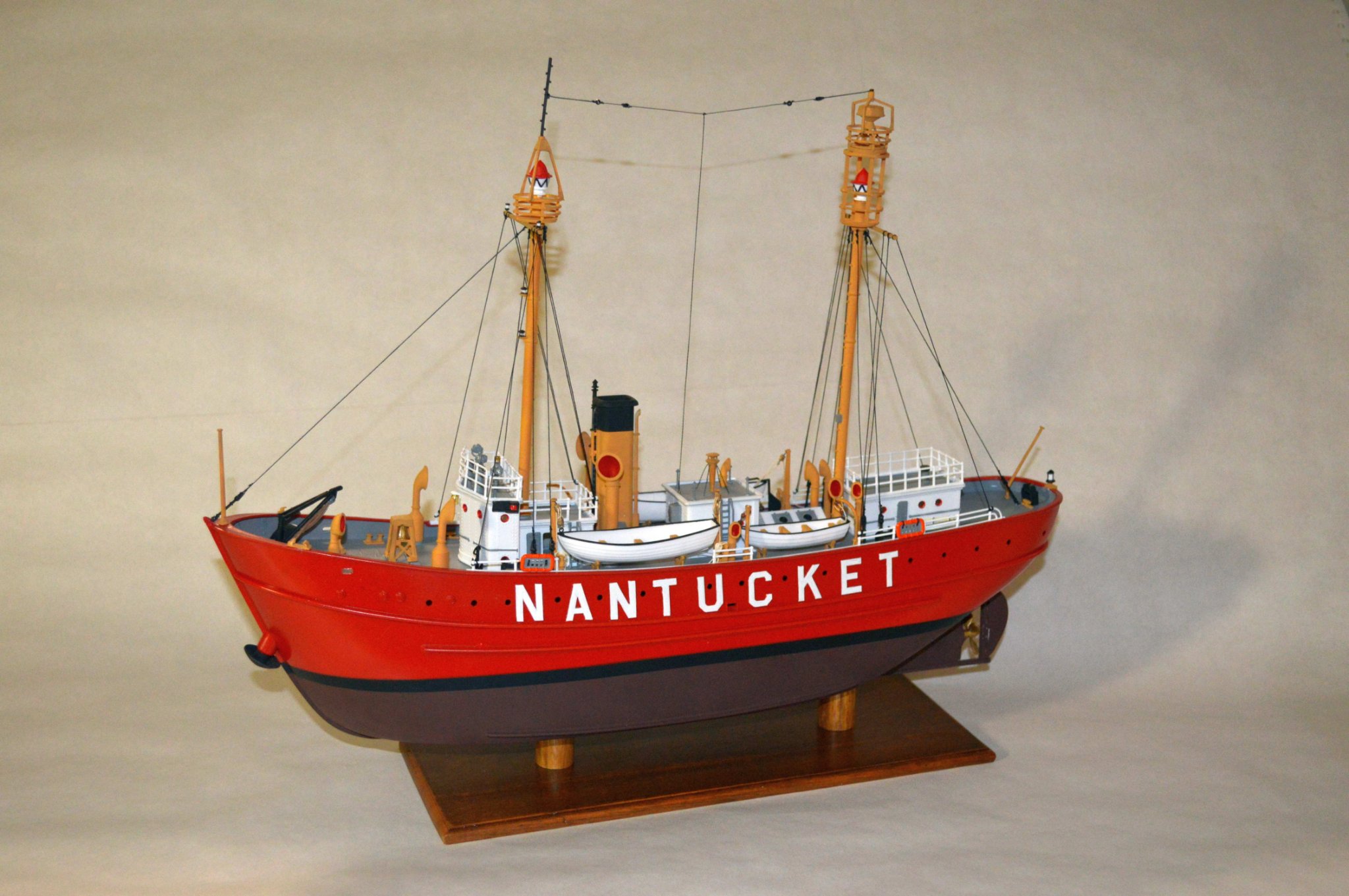 Lot - NANTUCKET LIGHT SHIP MODEL OF THE CROSS-RIP, early 20th century;