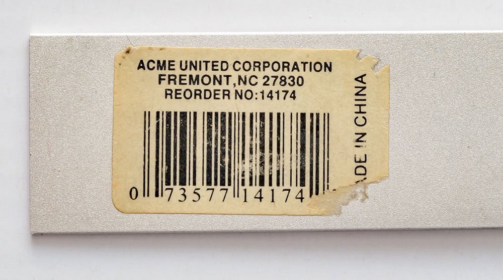 ACME UNITED CORPORATION English/Metric Ruler