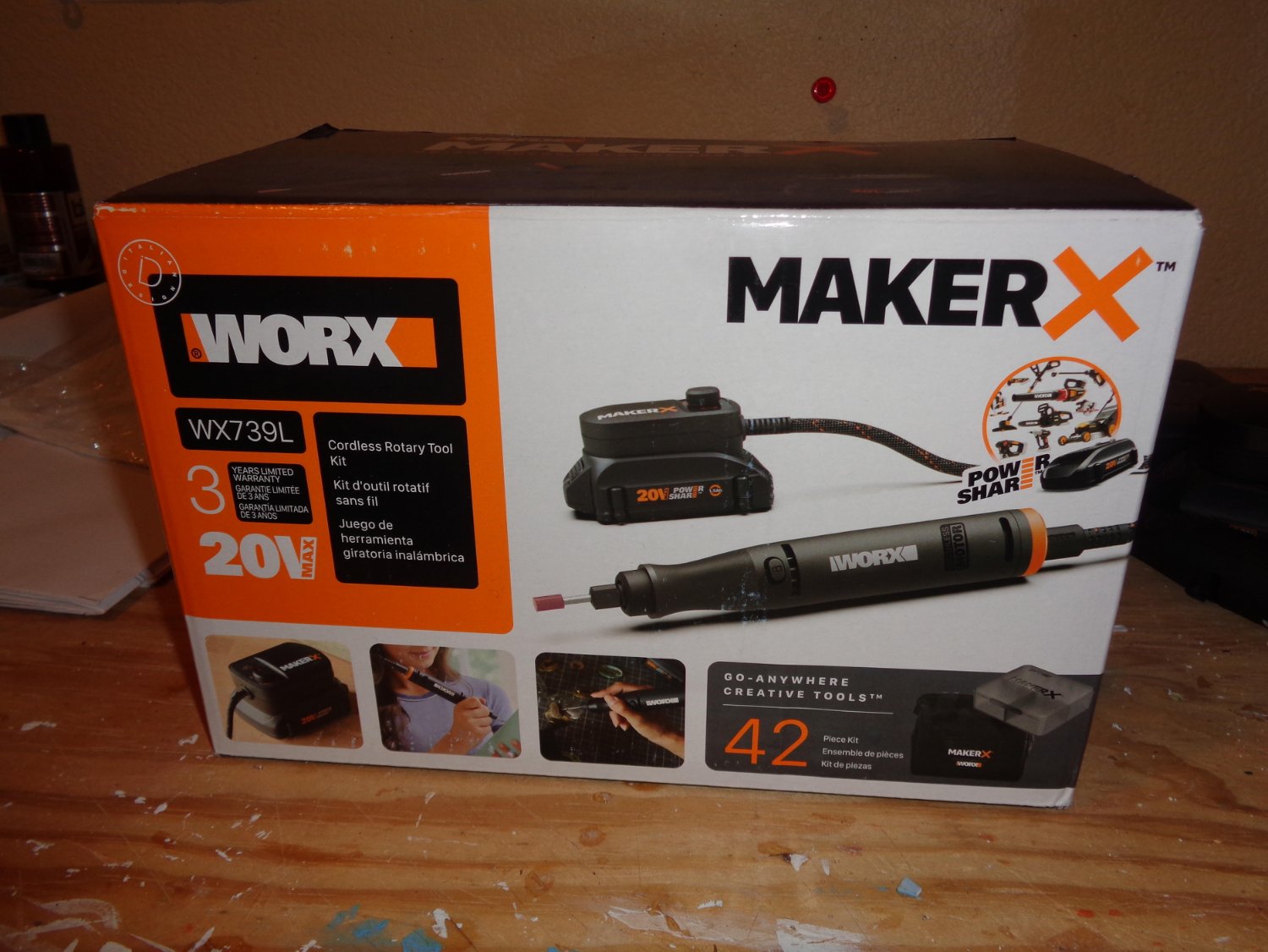 Worx Power Share MakerX Kit Rotary Tool, Mini Heat Gun