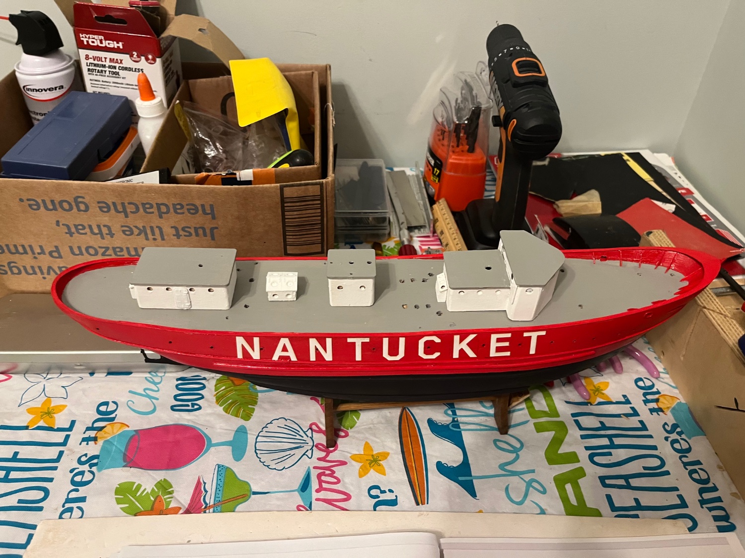 Pyro/Lindberg Nantucket lightship build - Plastic model kits - Model Ship  World™