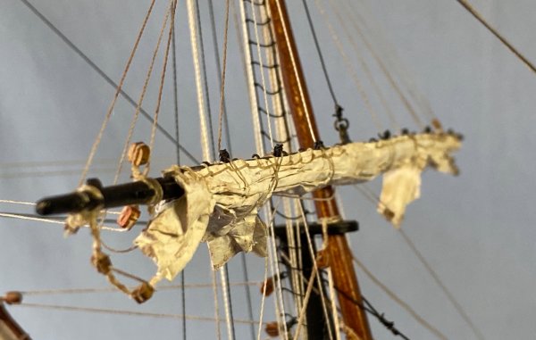 Furled fore topsail