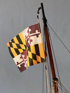 Maryland Flag at fore topmast