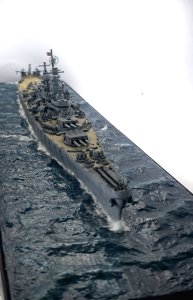 USS Missouri Revell 1/535 wide angle aerial