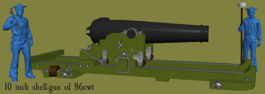 10 inch shell-gun of 82cwt 3D model