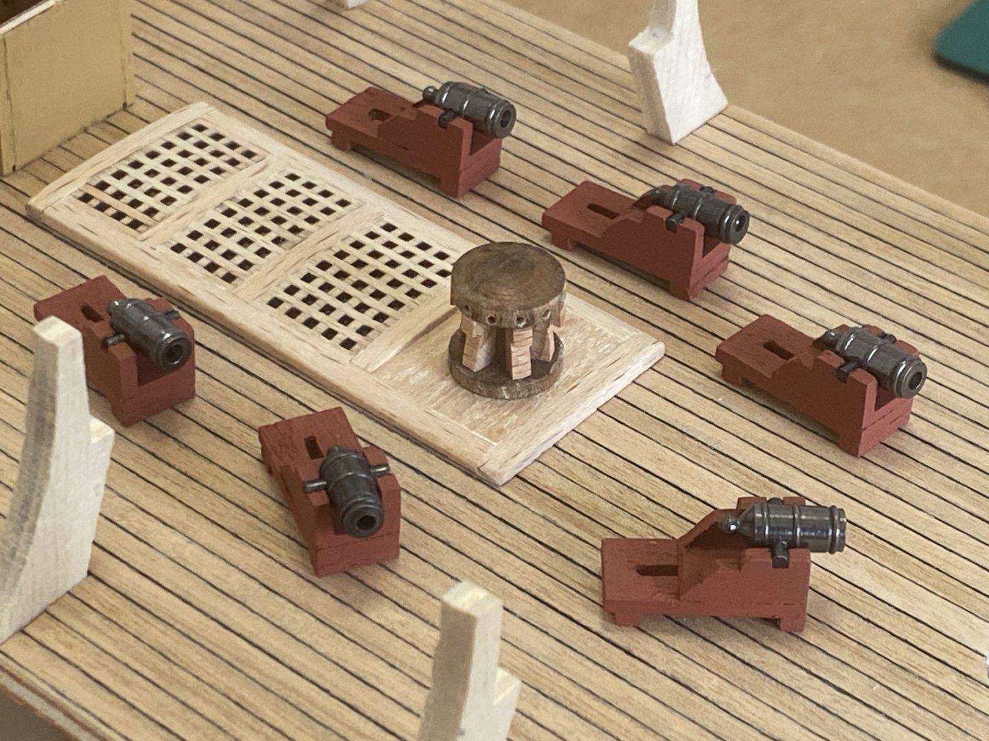 020 Carronades, Deck Gratings and Capstan - 1st May 2025.JPG