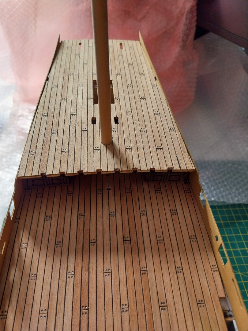 55 Attaching the Poop Deck and top Planking Strips to the hull a.jpg